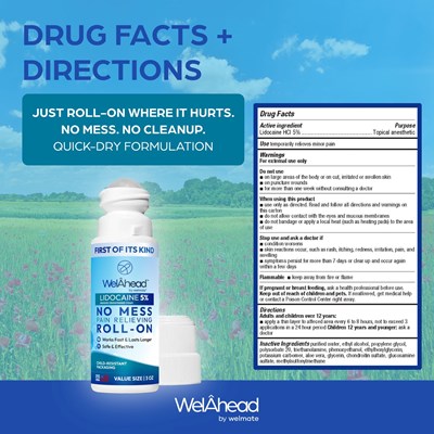 Label (Welmate Lidocaine Roll On 17 New)